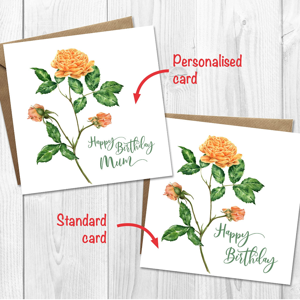 Birthday Card with Yellow Roses mum