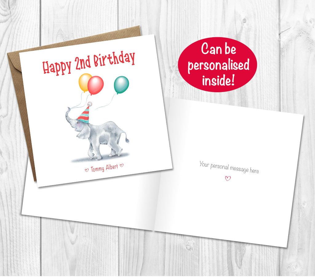 Birthday card can be printed inside with your customised greeting