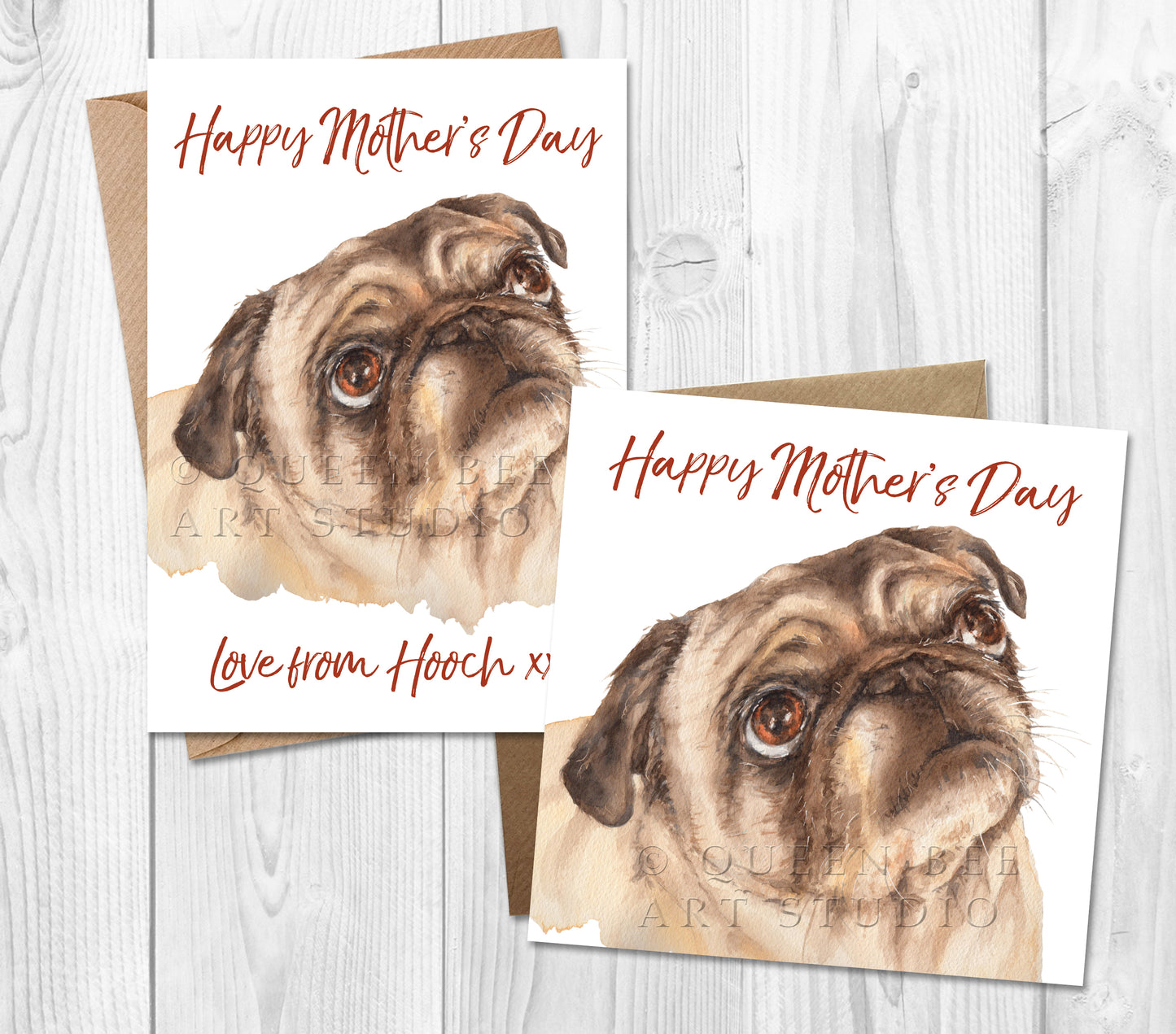 Pug Mother's Day Card