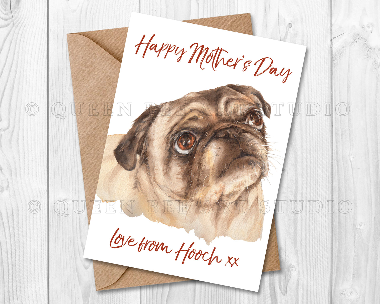 Pug Mother's Day Card
