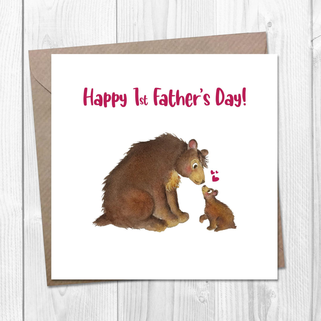 1st fathers day card with bears