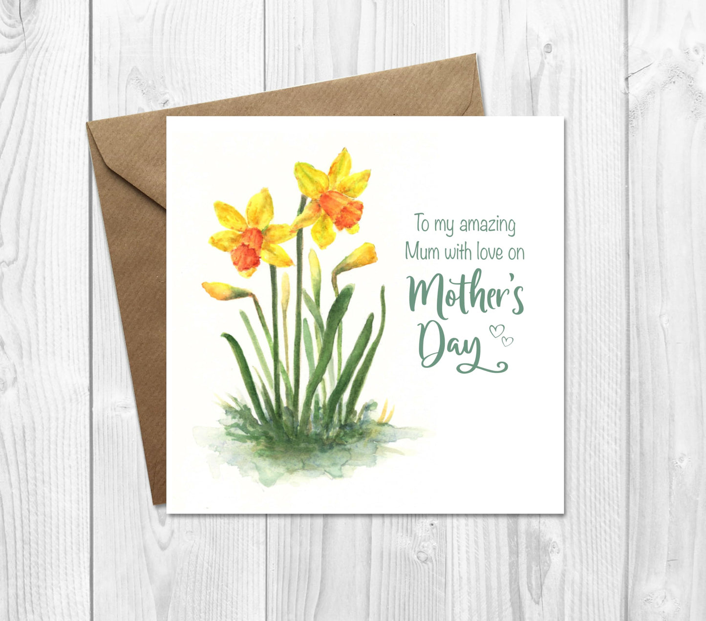 Mothering Sunday Card with Daffodils