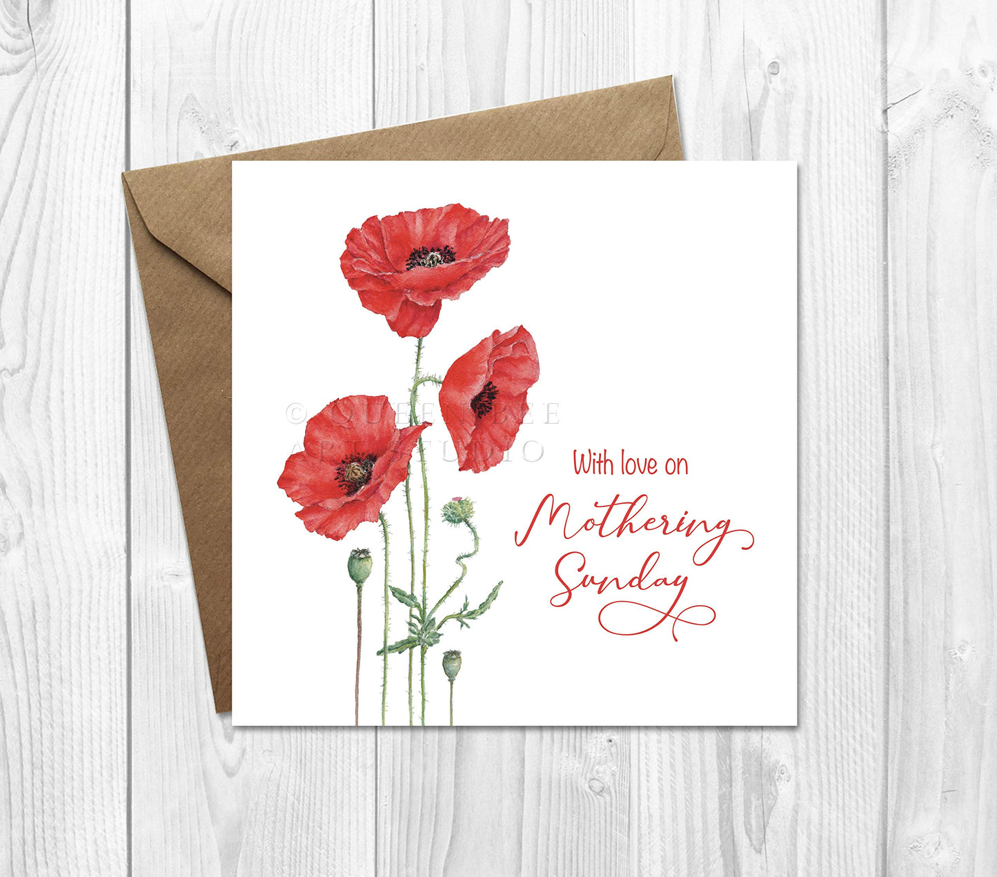 Mother's Day Card with Poppies