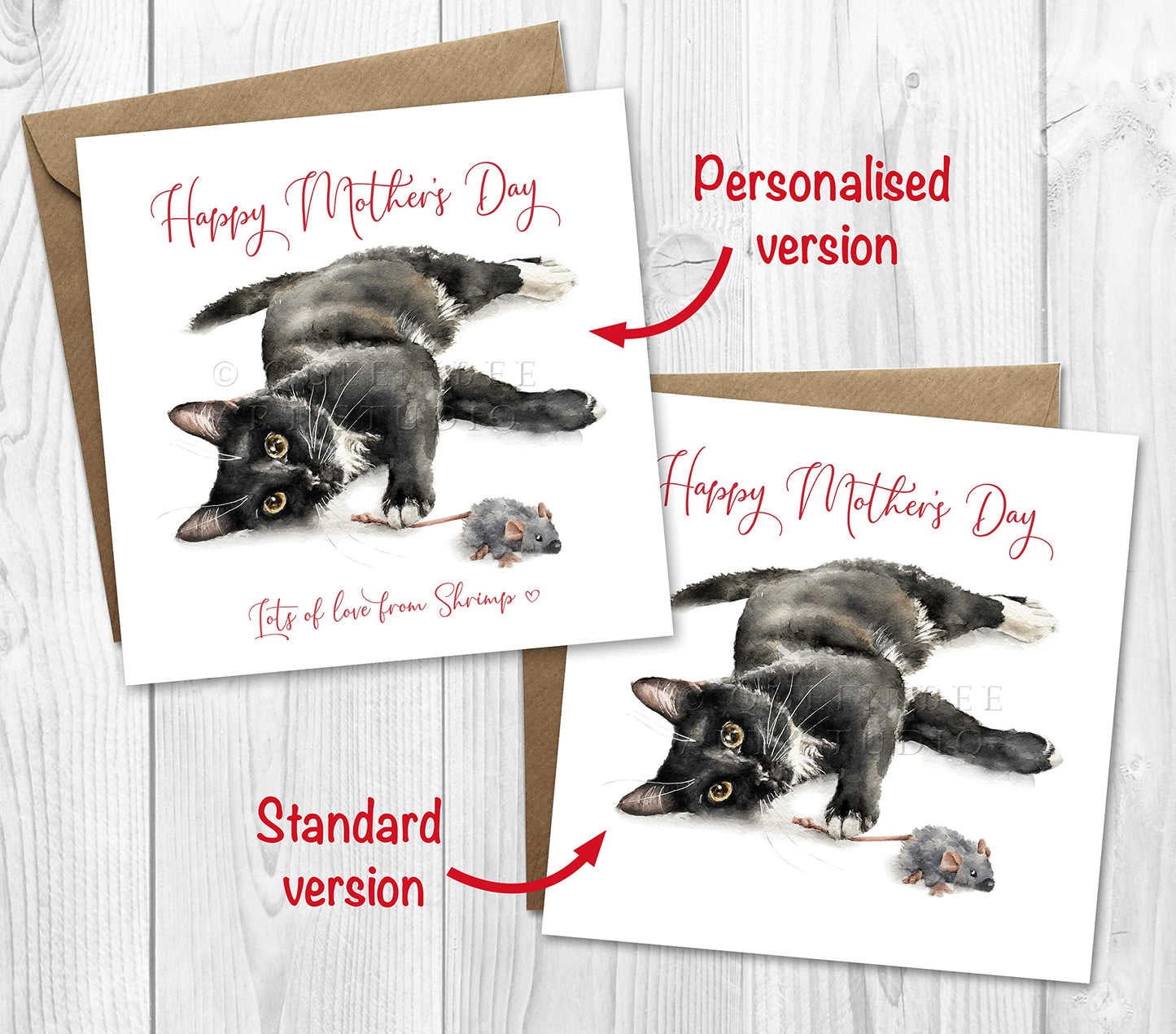 Black Cat Mother's Day Card