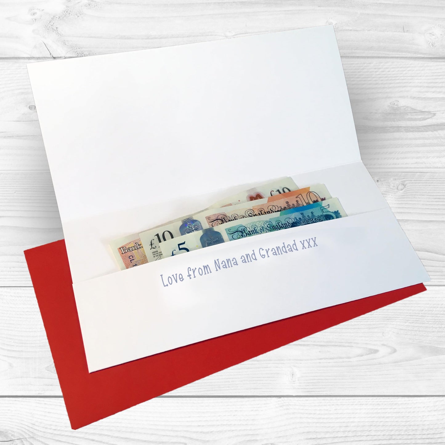 Personalised Easter Bunny Gift Money Wallet with Cute Rabbit and Red Envelope, Easter Card for Babies, Toddlers, Special Little Boys and Girls