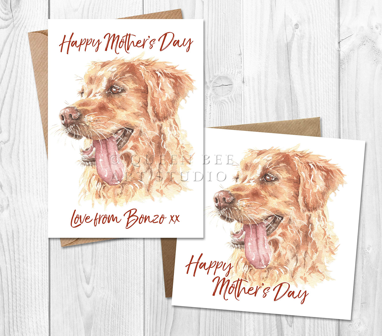 Golden Retriever Mother's Day Card