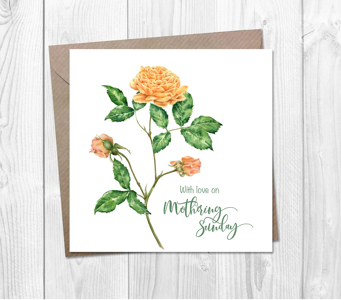 Traditional Mother's Day Card with Yellow Roses