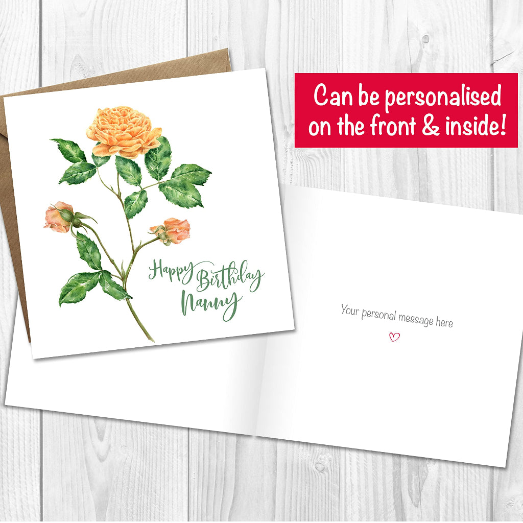 Birthday Card with Yellow Roses inside
