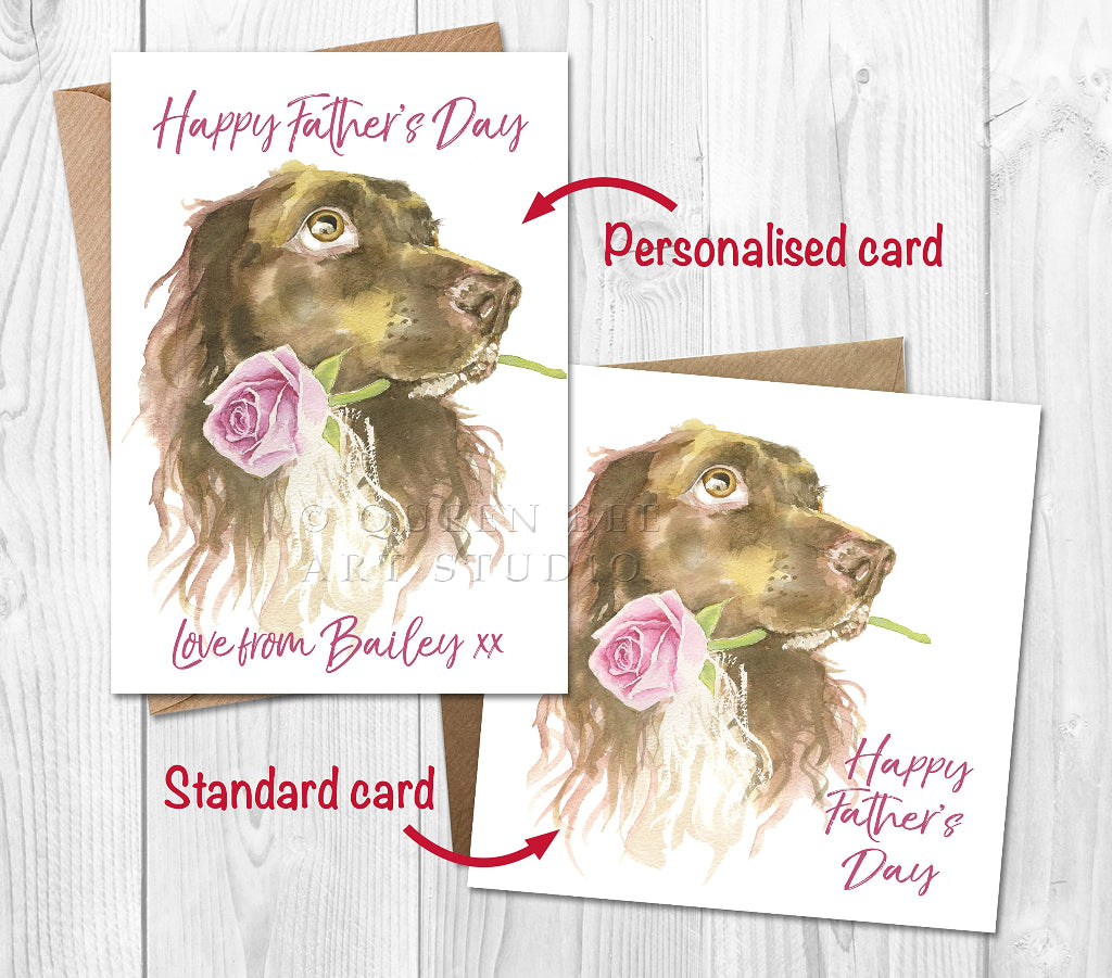 Springer spaniel fathers day cards