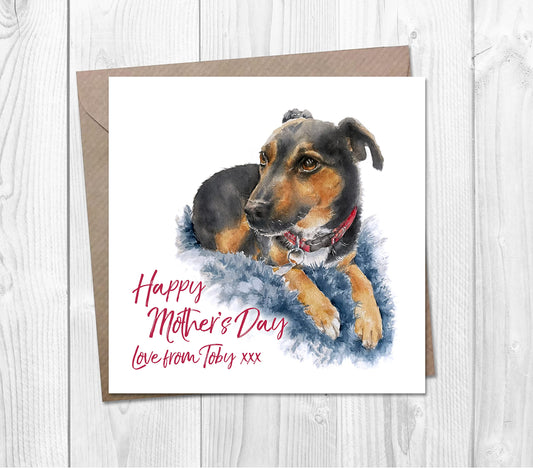 Black and Tan Jack Russell Mother's Day Card