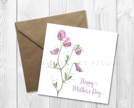 Sweet Pea Mother's Day Card