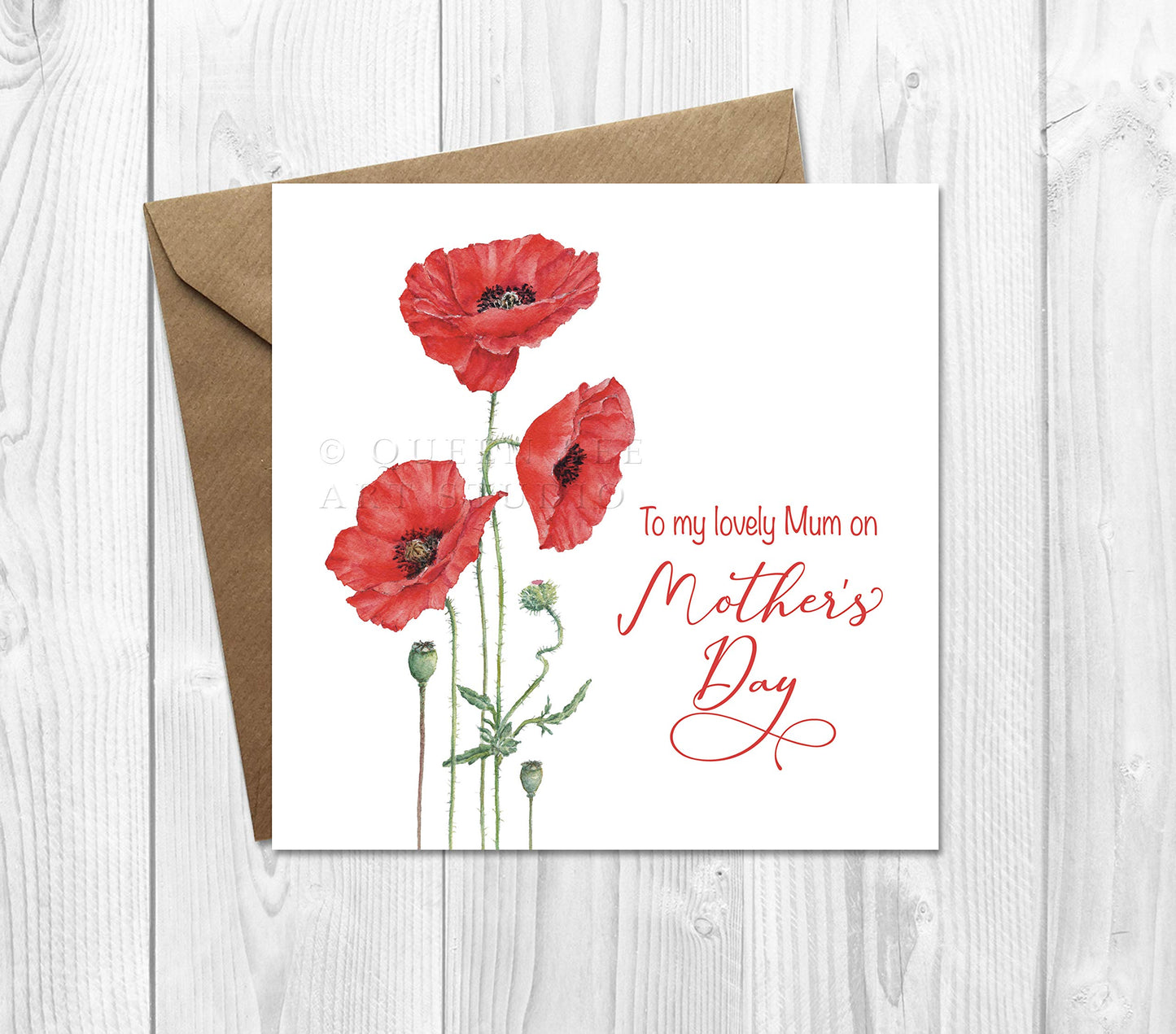 Mother's Day Card with Poppies