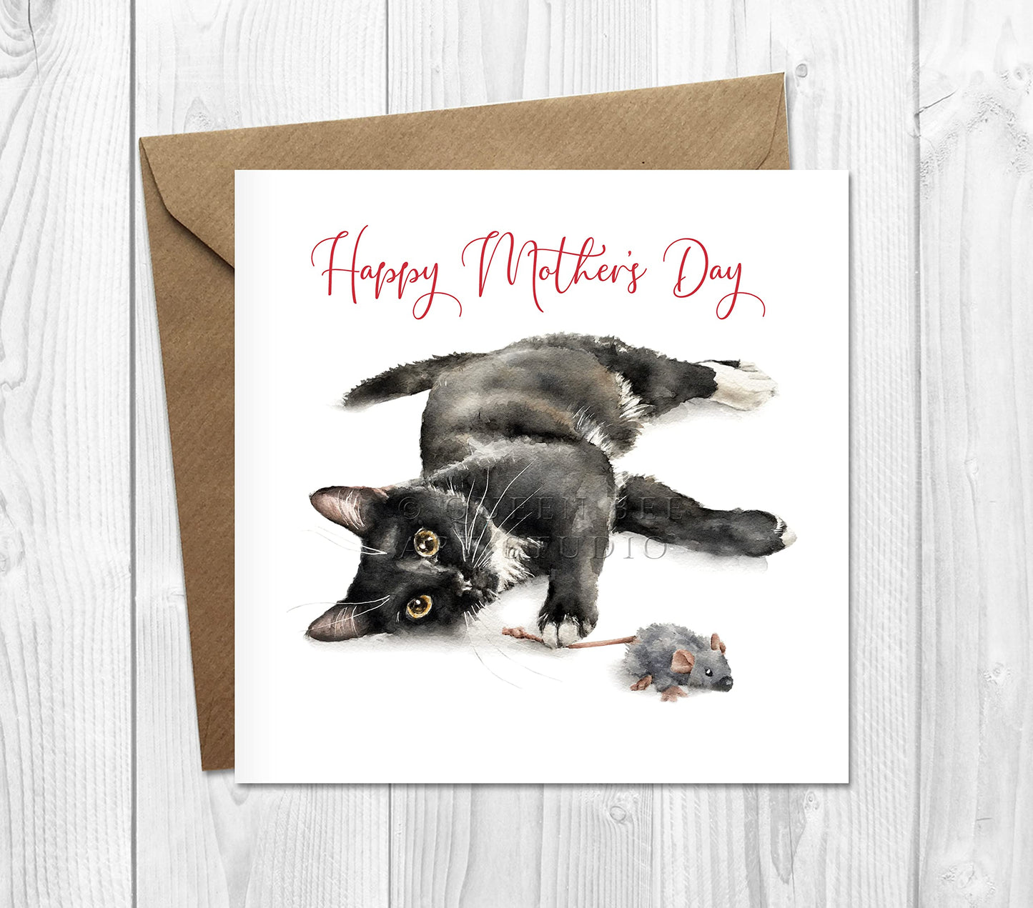 Black Cat Mother's Day Card