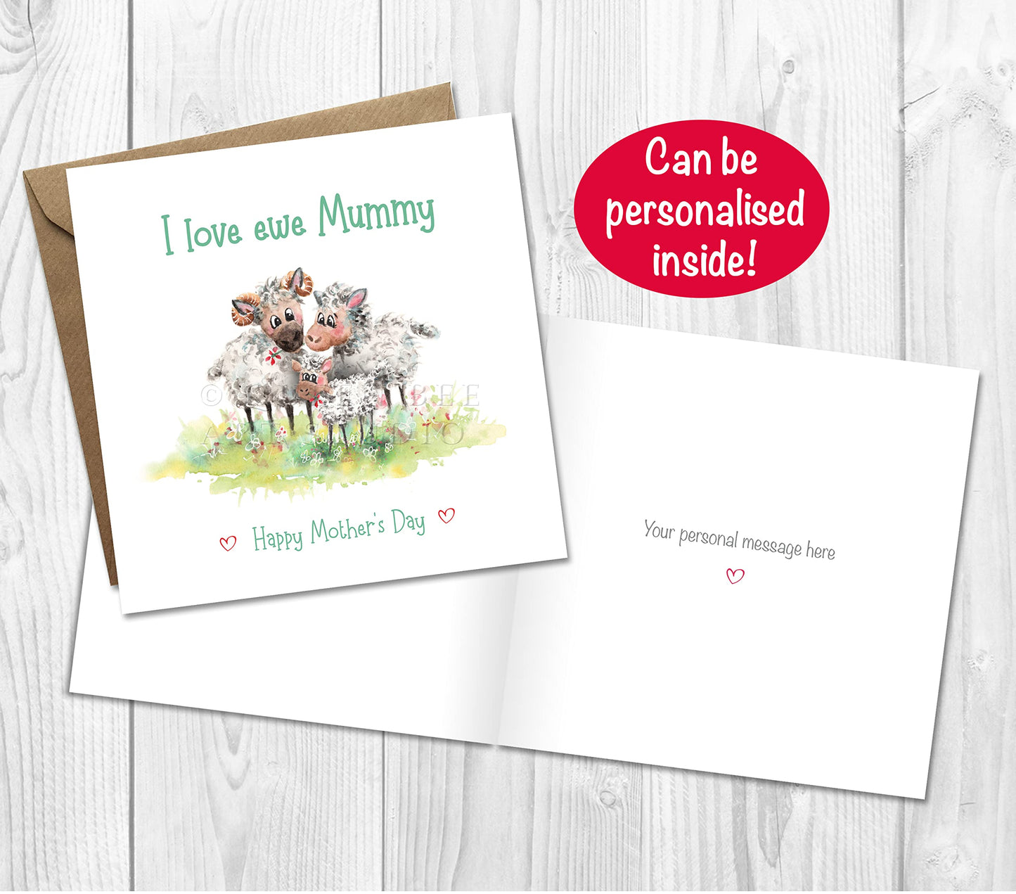 I Love Ewe Mummy Mother's Day Card