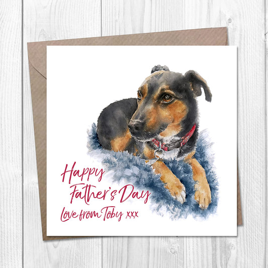 Fathers day card with terrier
