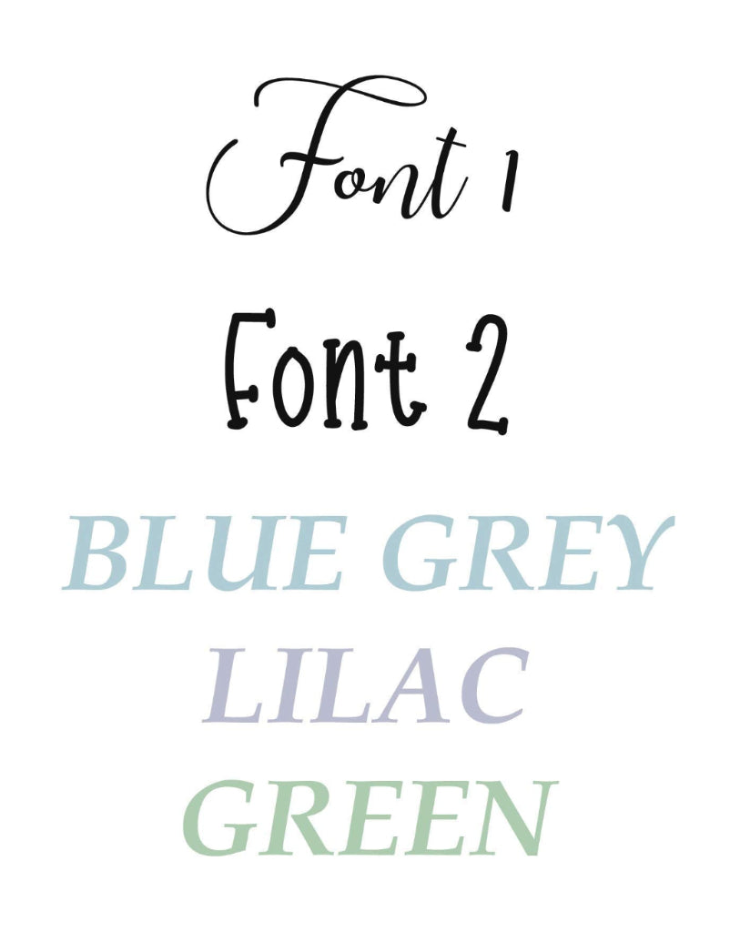 different font & colour options