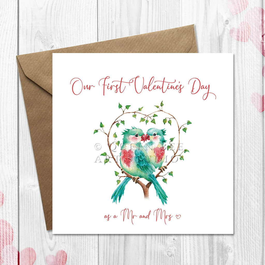 Our first valentine's day as a Mr & Mrs with 2 lovebirds
