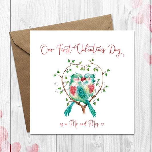Our first valentine's day as a Mr & Mrs with 2 lovebirds