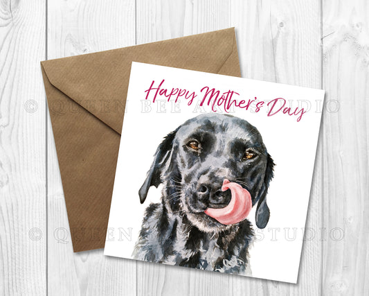 Black Labrador Mother's Day Card