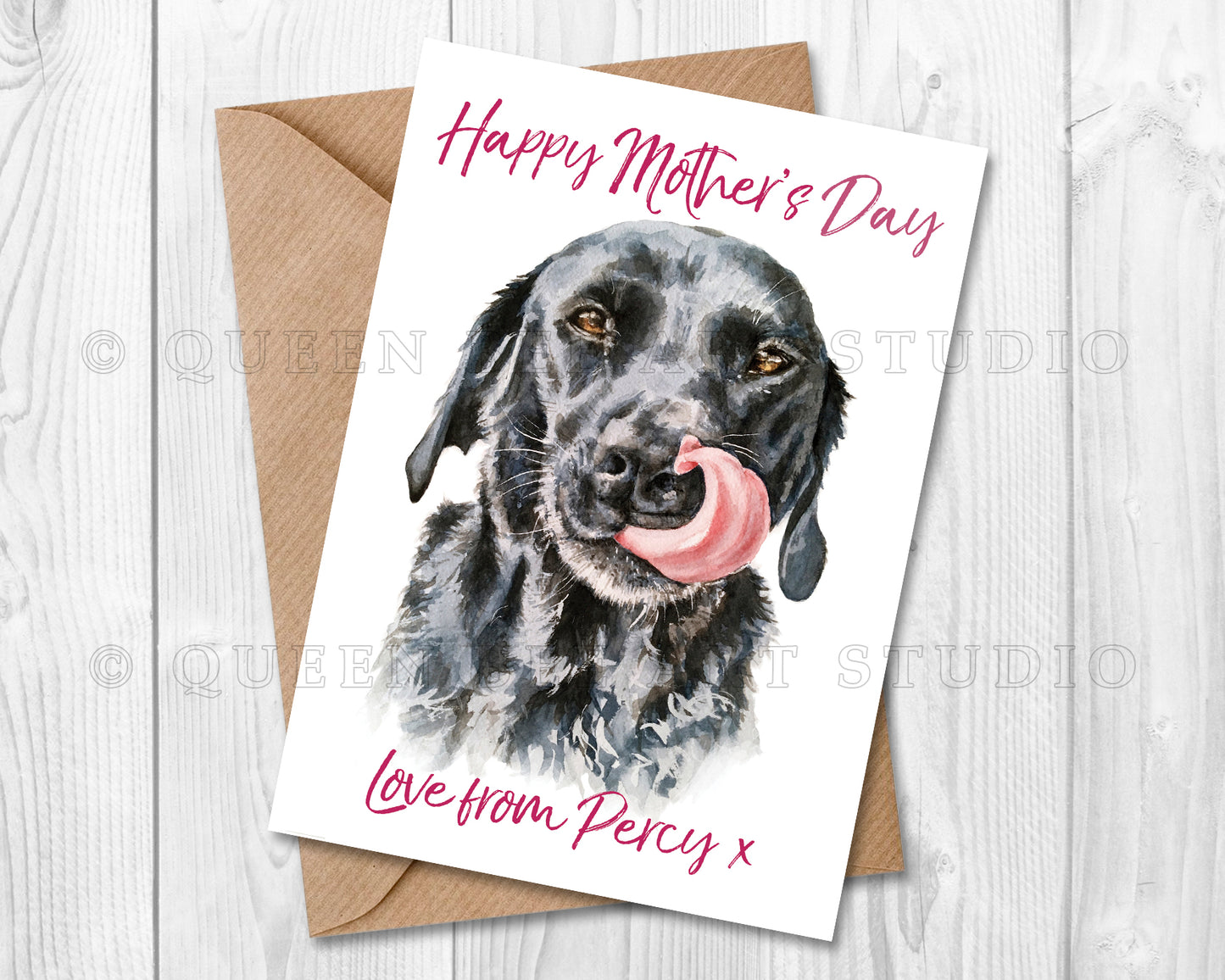 Black Labrador Mother's Day Card