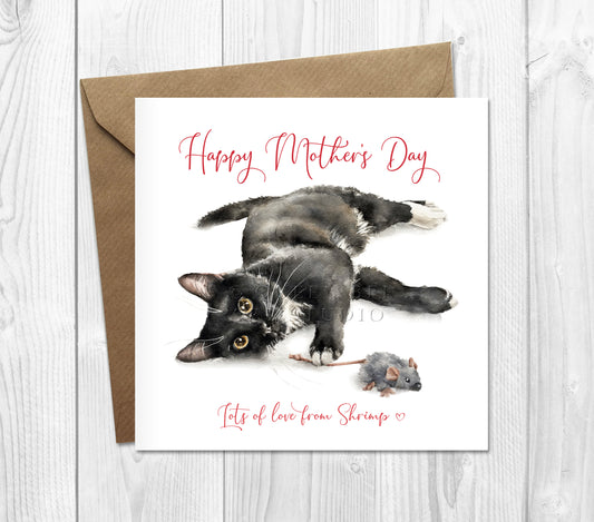 Black Cat Mother's Day Card