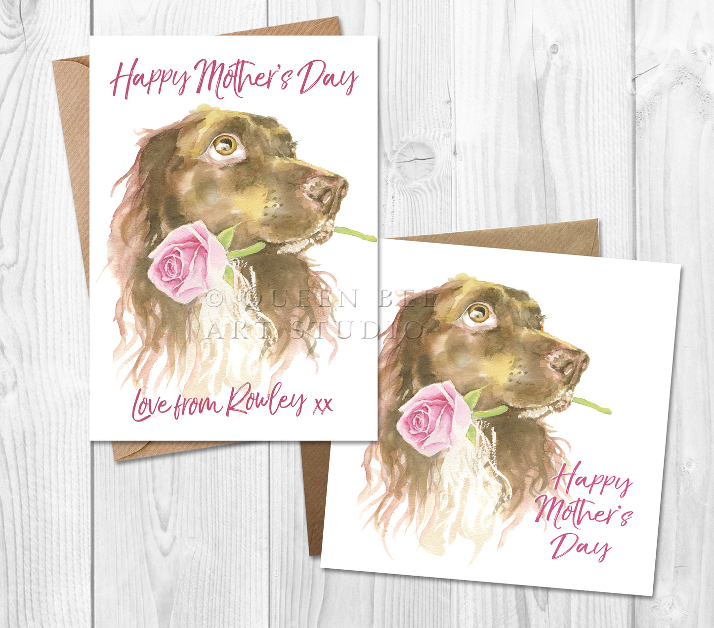 Spaniel Mother's Day Card from the Dog
