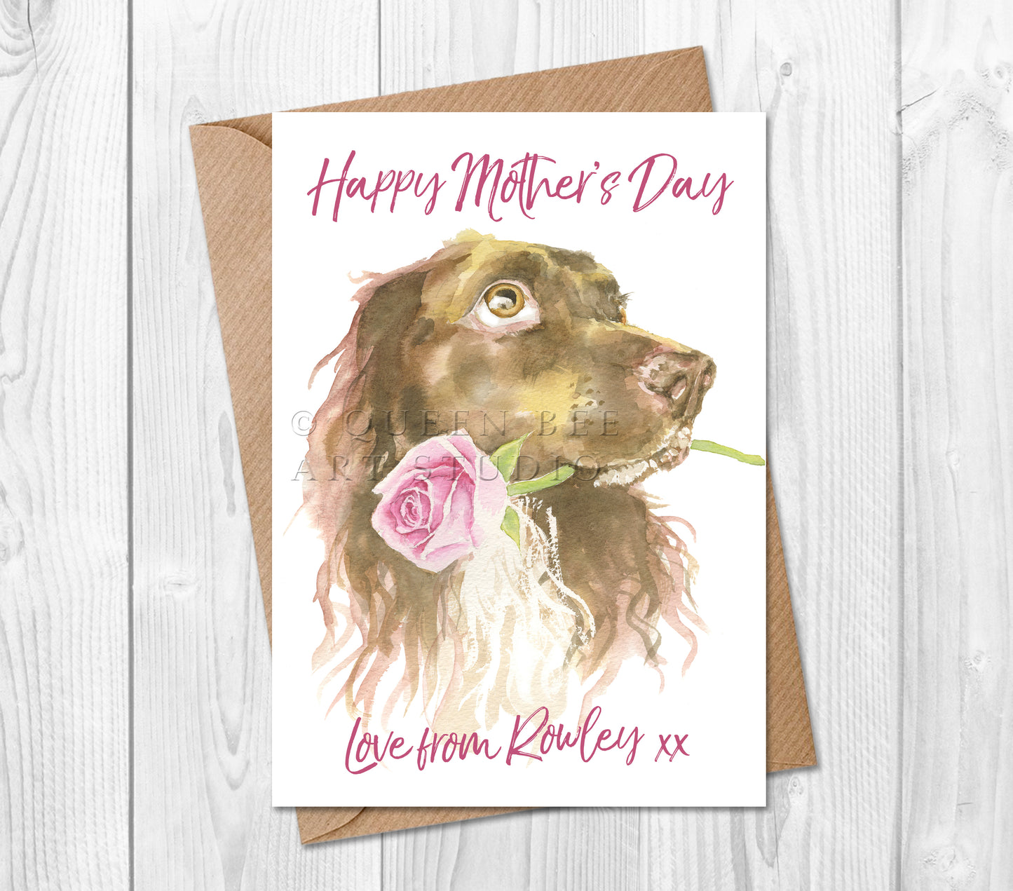 Spaniel Mother's Day Card from the Dog