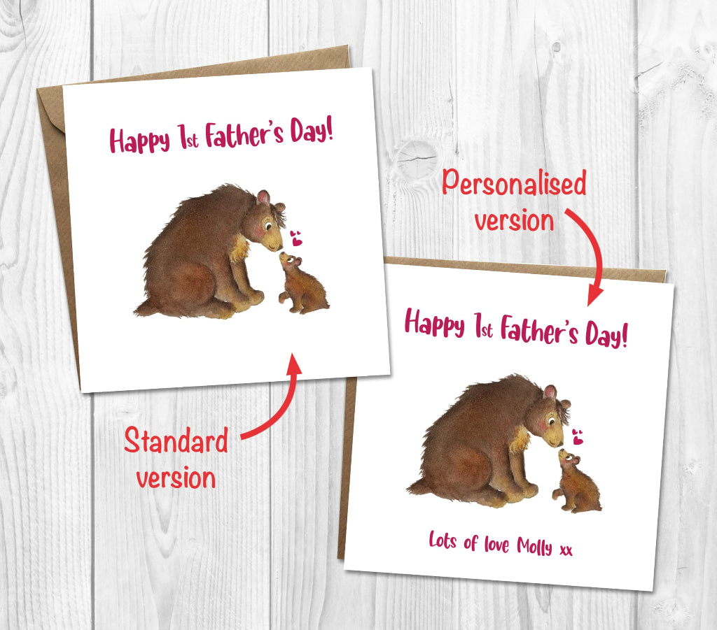 1st fathers day cards personalised