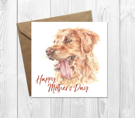 Golden Retriever Mother's Day Card