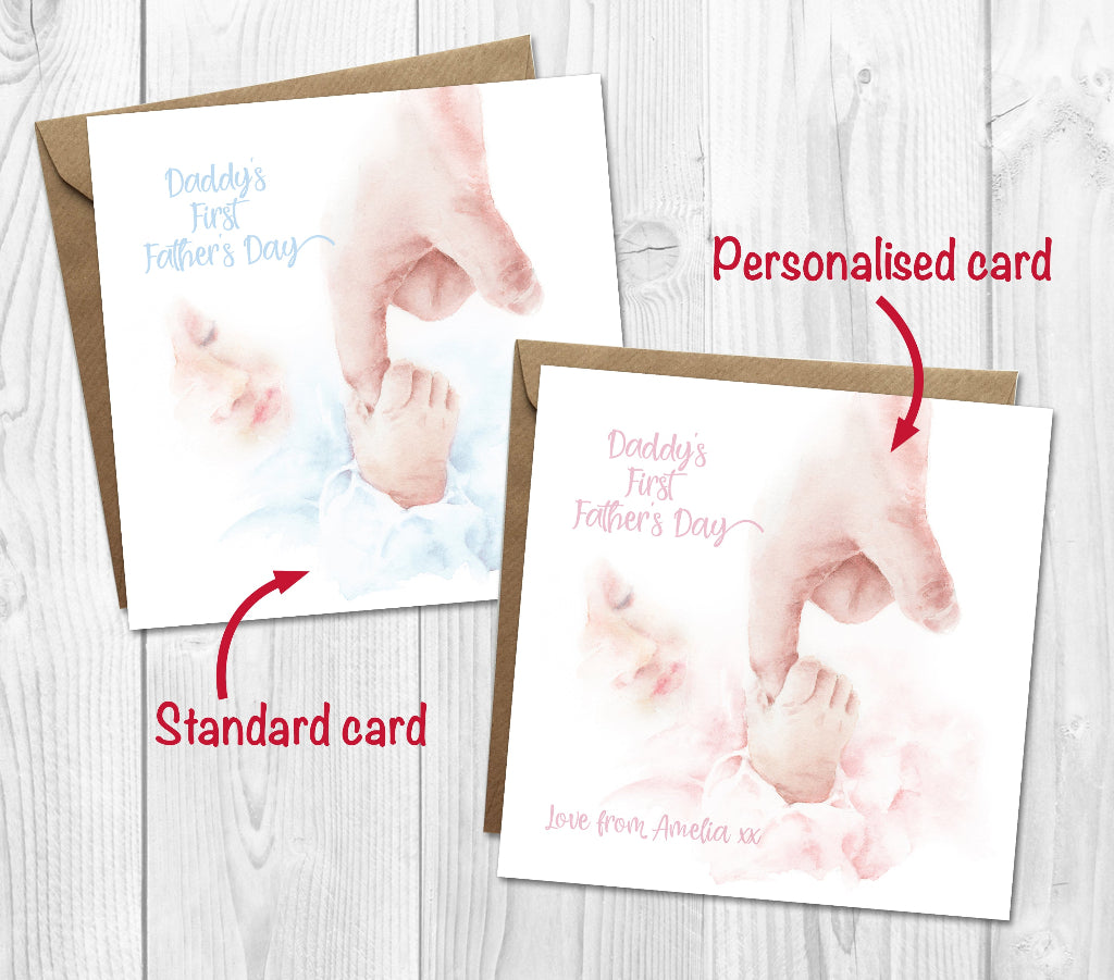 fathers day cards with sweet baby painting