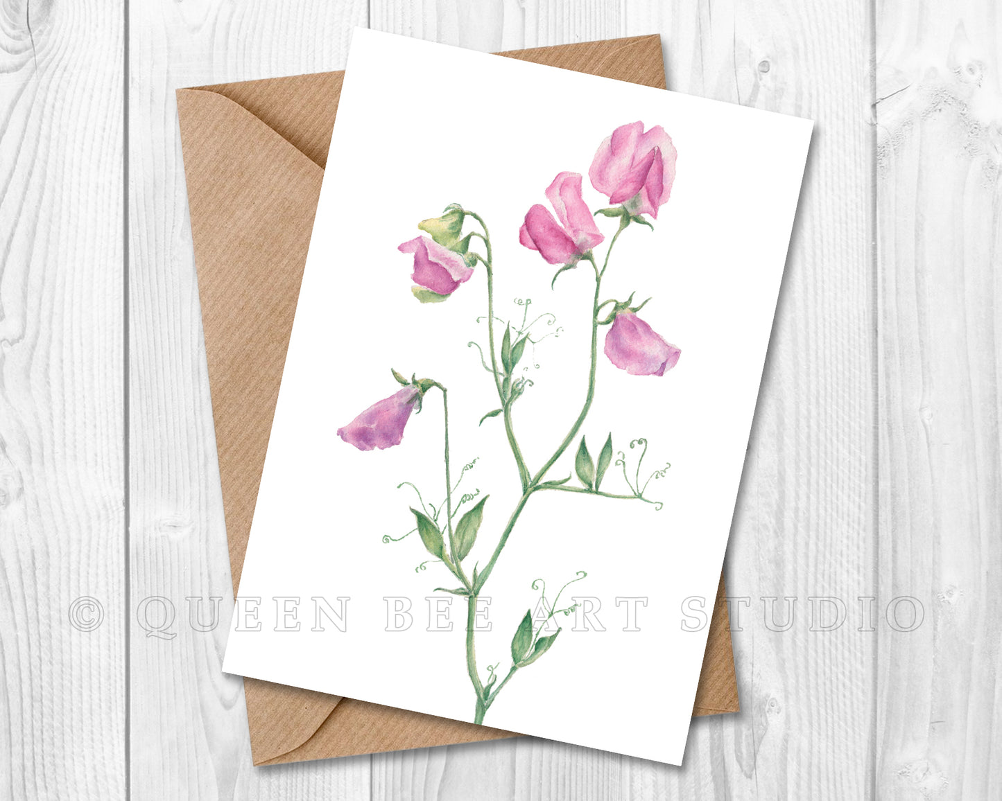 Sweet Pea Art Card