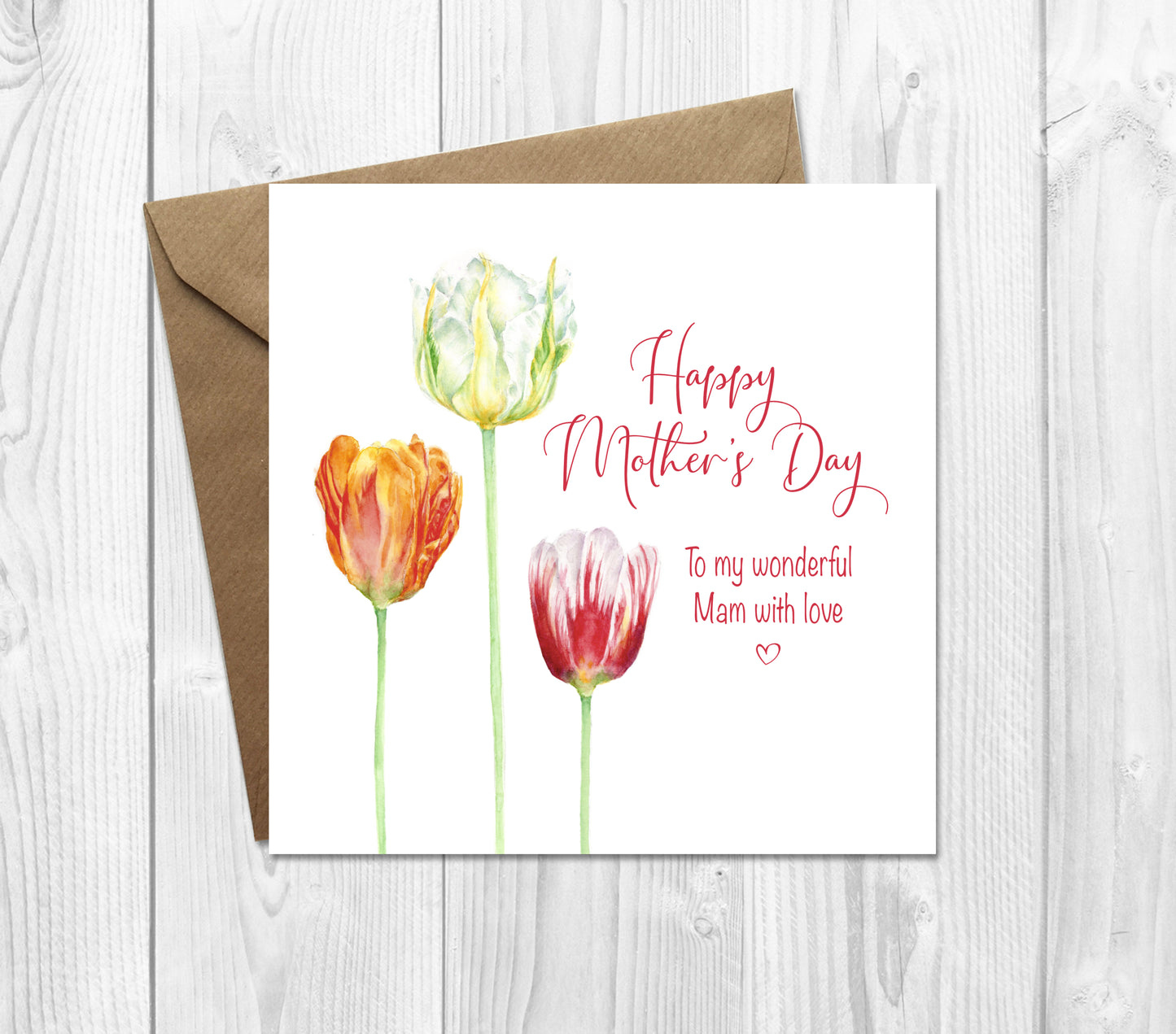 Mother's Day Card with Tulips